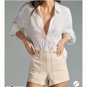 Anthropologie The Kit High-rise Utility Shorts By Pilcro